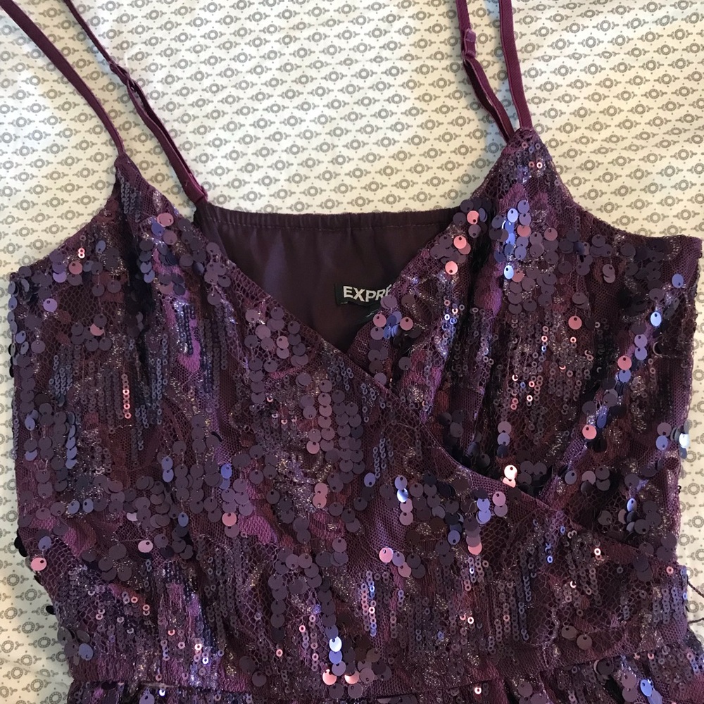 Express lace and sequin dress